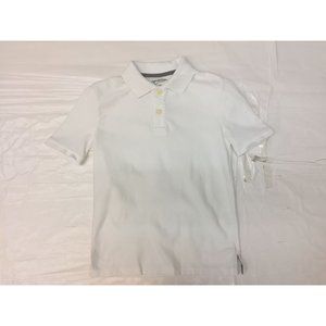 Big Boy Arizona Jean White Short Sleeve Polo Cotton Size 8 Small